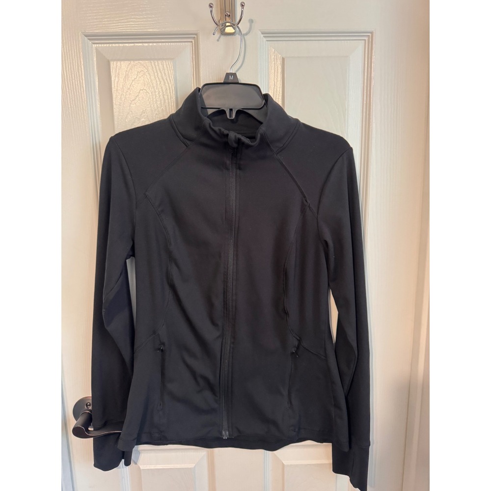 All In Motion Black Full Zip Athletic Jacket Size Medium